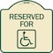Signmission Reserved for With AccessibleHeavy-Gauge Aluminum Architectural Sign, 18" x 18", TG-1818-24430 A-DES-TG-1818-24430 - alternate 1